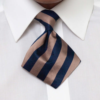 Blue and Taupe Stripe Shortti